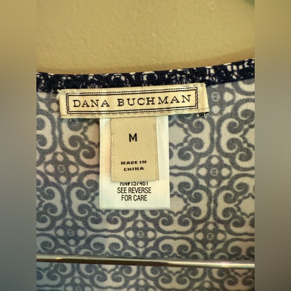 Dana Buchman Navy Blue and White Geometric Jumpsuit Romper - Picture 8 of 17